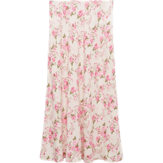 Lange Röcke - XXS Mango Julieta Floral Long Skirt - Off White