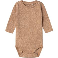 Polyester Bodyer Børnetøj Name It Long Sleeved Romper - Almond (13231582)