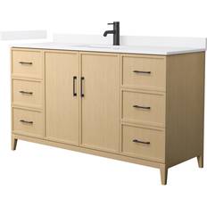 Beige Vanity Units for Single Basins Wyndham Collection Elan (WDX15377)