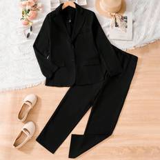 S Suits Shein And Autumn Casual Solid Color Lightweight Blazer And Pants Suit