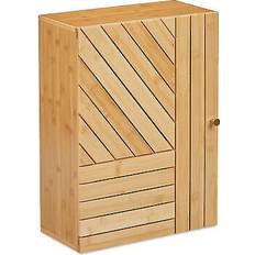 mounted bathroom cabinet bamboo storage cupboard