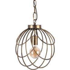 Iron Pendant Lamps BigBuy Home de Techo Dorado Hierro 29 x 29 x 31 cm Lámpara Colgante