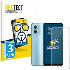 Brotect AirGlass Panzerglasfolie 3 Stück, Motorola Moto G54 Smartphone Schutzfolie, Transparent