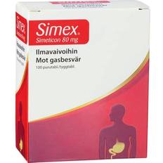 Håndkøbsmedicin Simex 80mg 100 stk Tyggetabletter
