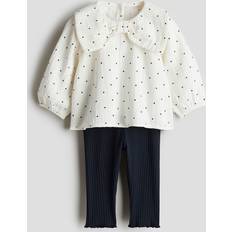 H&M Other Sets H&M Blouse & Leggings Set - Navy Blue/Spotted (1238885002)