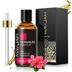 Massage- & Relaxation Products Mayjam Geranium 100ml Essential Oil-100% Pure and Natural Oil with Therapeutic Grade, Premium Quality Geranium Oil, 100ml