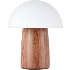 Gingko Uppladdningsbar Svamplampa Large Valnöt Bordslampa