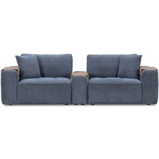 Blue - U-Sofas Macy's Nycolle 5-Pc. L-Shape Sectional Midnight Sofa 6 Seater