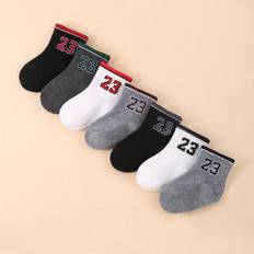 Socks Children's Clothing on sale Shein Pairs Of Baby Solid Color Stretch Socks Unisex Toddler All Seasons Breathable Casual Socks