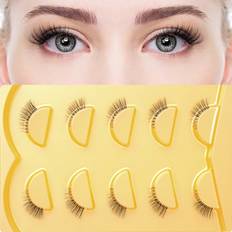 Cheap False Eyelashes Shein Pairs Wispy CatEye Style Natural Short Mouth Faux Mink Eyelashes With Clear Band