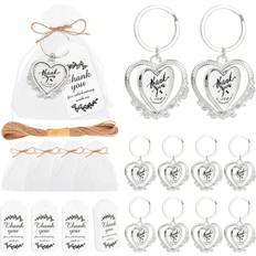 Shein pcs GoldSilver Key With Drawstring Bag Thank You Card Shower