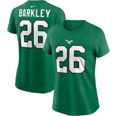 Sports Fan Apparel Nike Women's Saquon Barkley Kelly Green Philadelphia Eagles Player & Number T-Shirt