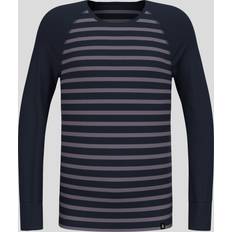 Odlo Active Warm Stripes Base Layer für Kinder, 128, grau Grau