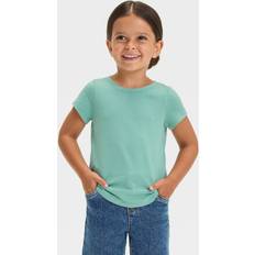 Green T-shirts Cat & Jack Toddler Girls' Solid Short Sleeve TShirt Green 18M