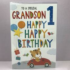 Regal Grandson 1st birthday card age 1 size 9" x 6" quality card