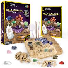 National Geographic Mega Gemstone Dig Kit  Excavate 15 Real gems