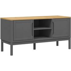 vidaXL cabinet stand entertainment wood pine TV Bench