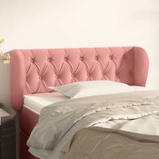 Rosa - Trä Sänggavlar vidaXL Med Kanter Rosa 83x23x78/88 cm Sammet Sänggavel