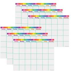 Teacher Created Resources Colorful Calendar Write-On/Wipe-Off Chart, Pack