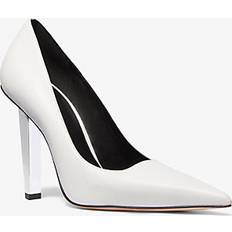 Michael Kors Pumps Michael Kors MK Halle Leather Pump White Michael Kors