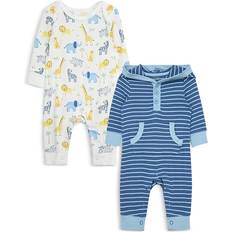 Tute corte Little Me Boys' Jungle Fun Coveralls, Pack Baby Blue 12 months