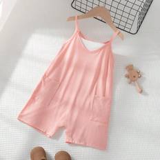 Shein Young Girl Comfy Vacation Style Sleeveless Jumpsuit With Double Pockets Summer