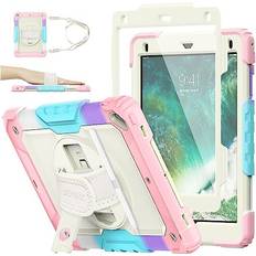 iPad 6th/5th Generation Case for Girls, iPad Air 2/Pro 9.7 Heavy Duty Shockproof Case Screen Protector Pencil