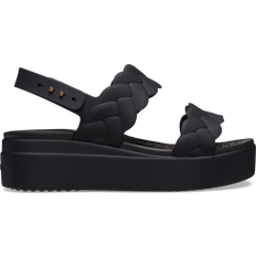 Crocs Sandalen Crocs Brooklyn Woven Low Wedge - Black