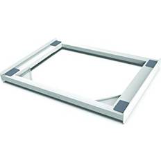 Meliconi Torre Slim L45, universell mellanliggande ram för torktumlare och tvättmaskin med reducerat djup förmonterad, säkerhetsbälte med metallspänne ingår, lastkapacitet: 250 kg, vit