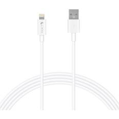 Lippa USB-A til Lightning kabel 1m til Apple iPhone, Hvid