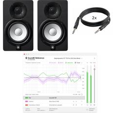 Yamaha HS5 2x monitor calibration stands cables