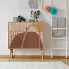 Dmora 3 Brown 89cm Chest of Drawer
