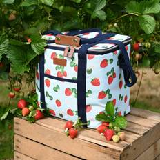 Cooler Bags Summerhouse Strawberries & Cream Insulated 20 Litre Family Sized Picnic Cool Bag Aqua
