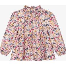 Viscose Blouses & Tunics Children's Clothing il gufo Girls Pink Viscose Floral Blouse