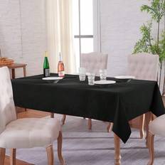 Shein Portable Waterproof Jacquard Spinning With Swirls Tablecloth Black