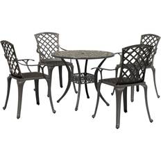 Garden & Outdoor Furniture vidaXL bronze, 5 piece Garden Patio Dining Set