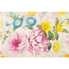 Multicolore Paraspruzzi Klebefieber Peony Pattern With Yellow Paraspruzzi 60cm