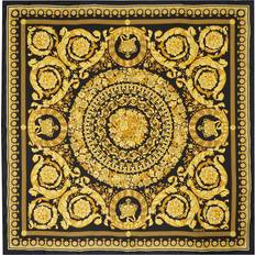 Versace Men Scarfs Versace Barocco Silk Scarf - Black/Print