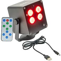 Ibiza Light TINYLED-RGB-WASH Battery-Powered 4 x 3W RGB Wash Effect