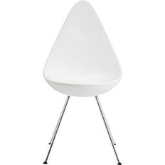 Fritz Hansen Möbler Fritz Hansen 3110 The Drop White/Chrome Plated Steel Köksstol 88.5cm