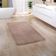 Beige Alfombras Antideslizantes para Bañera Paco Home Alfombra Baño Mullida Espuma Con Memoria 3D 50x80 cm Beige 2