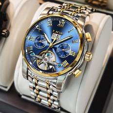 Lige Mechanical Men Watch Tourbillon