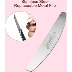 Silver Nail Files Shein pc Crescent Shaped Stainless Steel Nail File Note Replacement Nail File Inserts Are