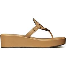 Thong - Women Heeled Sandals Tory Burch Miller Wedge - Ginger Shortbread