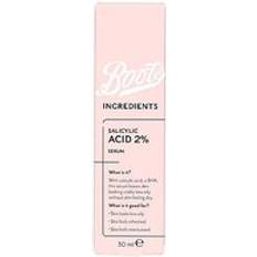 Boots Ingredients salicylic acid 2% serum 30ml