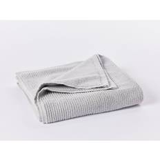 Coyuchi Natural Stone Ribbed Bath Towel Gray (180.3x99.1cm)