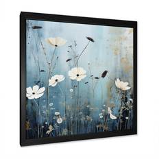 Design Art Wildflowers Wander Meadows V Black Framed Art 24x24"