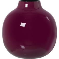 Alexandra House Living Dark Pink Metal Vase 21cm