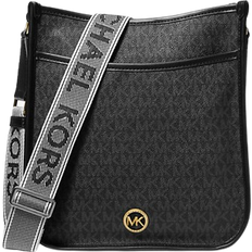 Michael Kors Black Messenger Bags Michael Kors Luisa Large Signature Logo Messenger Bag - Black