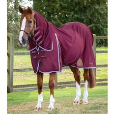 Vliegendeken Paardendekens Gaasdoek met halshoes Premier Equine Combo Rouge